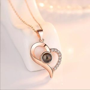 💜I love you in 100 languages heart necklace